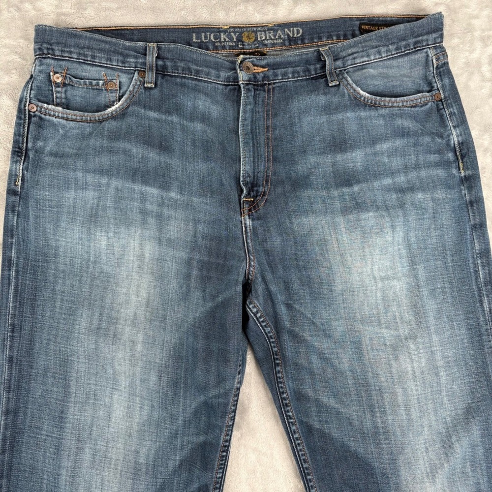 Lucky Brand Vintage Straight Jeans Mens 40x32 (Fits‎ 41x31) Blue Denim Classic - Picture 3 of 16